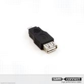 USB A naar Micro USB 2.0 koppelstuk, f/m