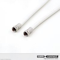 Coax RG 6 kabel, F connectoren, 3 m, m/m