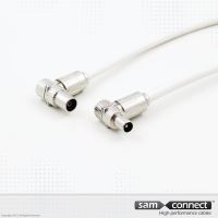 Coax RG 59 kabel, IEC haakse connectoren,1.5m, m/f